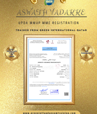 Green International, Qatar | PMP Certification | Health & Safety | LEED | P6| UPDA MMUP Exam Preparation | CCP Certification - Umm Salal Muhammed - +974 6646 4941